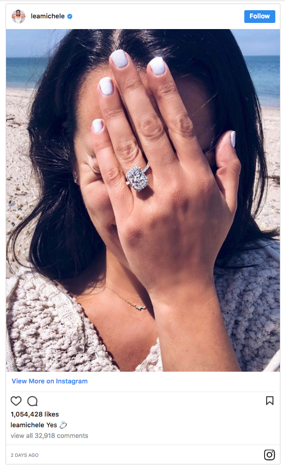 Lea Michele is Engaged We Can t Take Our Eyes Off Her Rock Find